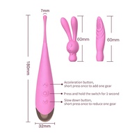 3-in-1 Nippel-Klitoris-Multifunktions-Massagestab G-Punkt-Nippel-Starker Stimulator Schneller Lustvoller AV-Stab Vibrator