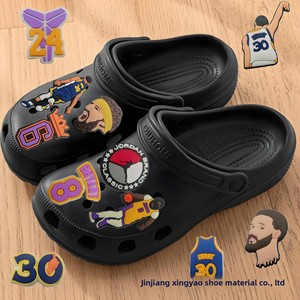 Breloques florales en caoutchouc style Crocs sur le thème de la <span class=keywords><strong>NBA</strong></span> pour chaussures, embellissements DIY pour chaussures, accessoires en gros en stock - Product Image 3