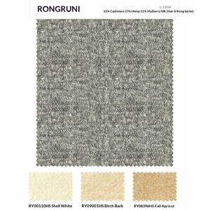 Filato di Cashmere Rongrun, Velluto di Seta Han 1/13NM, 52% Cashmere 37% Canapa Han 11% Seta di Gelso, Filato Singolo per Maglieria - Product Image 4