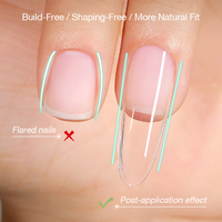 MR NAIL Puntas de Uñas Naturales de Diferentes Tamaños, Construcción sin Costuras, Aptas para Diferentes Tamaños de Uñas, Uso en Salón de Belleza y en Casa, Fáciles de Usar
