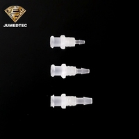 Adaptateur de raccordement médical à faible pression, filetage 1/4-28UNF, montage sur panneau vers connecteur cannelé, en plastique, femelle Luer Lock, pour tube