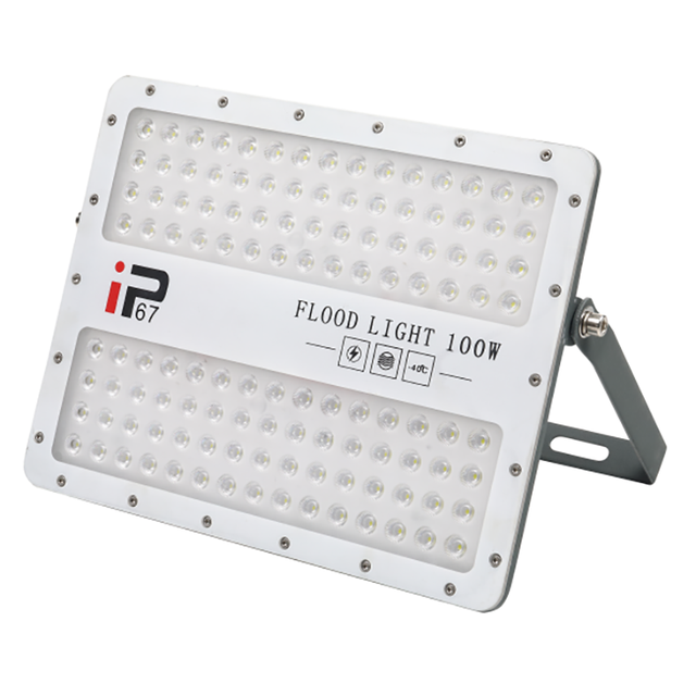 Adjustable Stand Super Bright Aluminum White Housing Commercial 100w New Design High Lumen Led Night Projector Flood Lights
