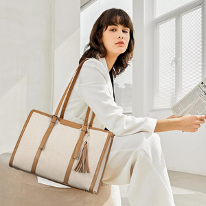 Mode personnalisée sac à bandoulière élégant grande capacité multifonctionnel <span class=keywords><strong>beige</strong></span> sacs fourre-tout en <span class=keywords><strong>cuir</strong></span> pour femmes - Product Image 2