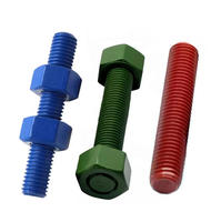 Customized All Thread Rod Bolts Colored Anodized Ptef Coated Rod Ends Bolts Acme Thread Threaded Rod With Nuts
