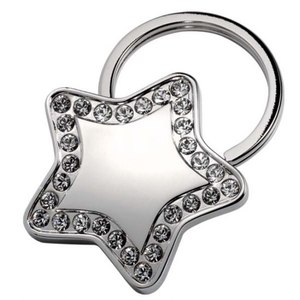 Llavero de cristal con forma de estrella y diamantes de imitación para mujer, accesorio de joyería de moda - Product Image 1