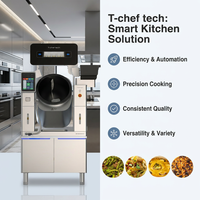 Robot de cuisine intelligent en acier inoxydable, dernière génération, intuitif, approuvé par les franchiseurs, économe en énergie, autonettoyant, pour la cuisson et le sautage (Wok)