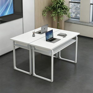 Mesa de Formación para Sala de Reuniones de Oficina, Mesa de Conferencia Larga con Marco en Forma de U para Escuelas, Aulas, Instituciones de Tutoría - Product Image 1