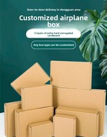 Boîte d'avion extra dure colorée personnalisée en petits lots de papier kraft ondulé UV Express logo en carton transfrontalier