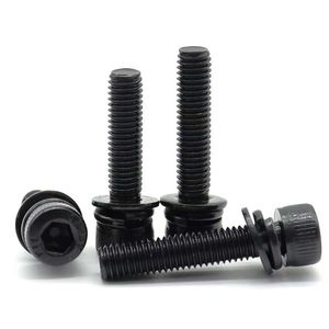 Высокопрочная черная углеродистая сталь, три комбинированных болта, плоская прокладка + пружинная прокладка, интегрированная установка промышленного оборудования, специальное - Product Image 1