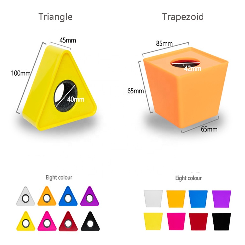 3 Cubes Logo Microphone - Support De Drapeau Pour Micro Interview, Présentation - Noir, Plastique - 7x7x5 Cm - 6
