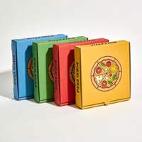 Boîte à pizza personnalisée avec logo, en carton ondulé de qualité alimentaire, pour la livraison à emporter