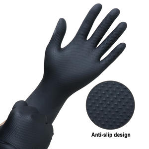 Orange Nitril-Gummihandschuhe Schwerlast 100 Stück Einweg Wasserfest Lebensmittelecht Allergikerfreundlich mit Gratisprobe - Product Image 4