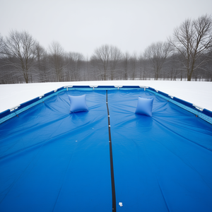 Almohadas inflables de aire para cubierta de piscina sobre suelo, protección invernal, flotadores de PVC azules, accesorios para piscina - Product Image 2