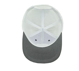 Casquette de camionneur rétro classique Casquette grise avec maille blanche Logo en cuir personnalisé 6 panneaux OEM Vietnam Casquette de haute qualité pour toutes les saisons - Product Image 5
