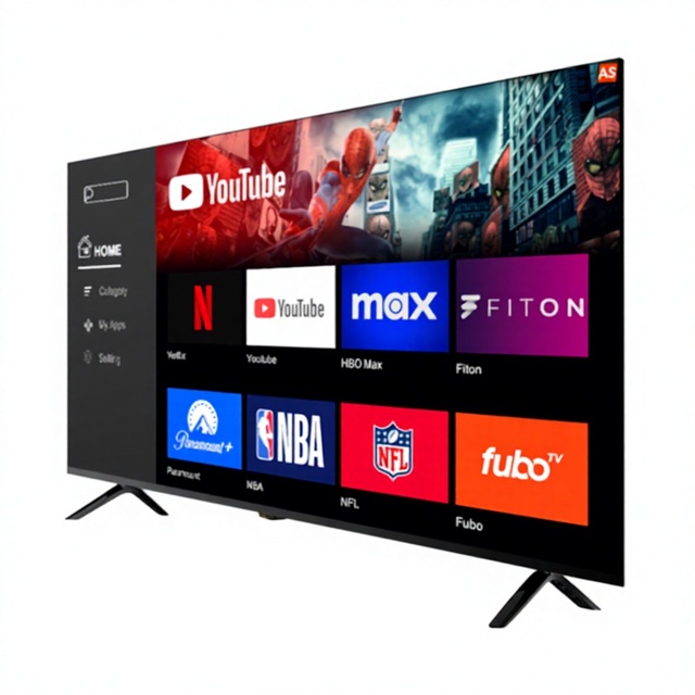 WebOS 70 Inch 4K QLED Smart TV Android Black for Home Theater