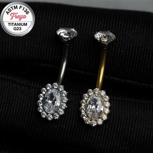 จิวสะดือไทเทเนียม 14G ASTM F136 ประดับ<span class=keywords><strong>เพชร</strong></span>โอปอลหลากสี ขายดี - Product Image 2