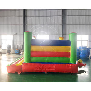 Château gonflable compact et <span class=keywords><strong>mini</strong></span> avec rembourrage de sécurité - Bouncer rayé multicolore pour tout-petits pour jouer à la maison - Product Image 3