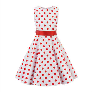 Vestidos para Niñas Estilo Europeo y Americano, Falda con Estampado de Flores y Puntos, Vestidos Retro para Niñas, Ropa Infantil de Algodón - Product Image 6