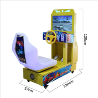 Aire de jeux pour enfants en acier inoxydable simulateur de jeu de course Machine d'écran à cristaux liquides à pièces