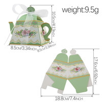 Printemps Mini Fleur Thé Party Faveur Coffrets Cadeaux Théière Bonbons Traiter Boîte Thème Décorations pour Mariage Anniversaire Baby Shower