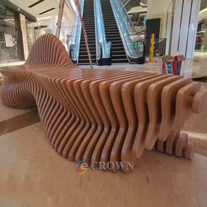 Design Solid Wood Public Covers Solid Wood Public Arc Bench Solid Wood Leg <strong>Gus</strong> Bench Cover PrefFlat OEM - Product Image 1