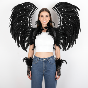 SeaShell WI021 Tüy Kanatlar Dekor Seti Kadın Yetişkin Karnaval Cadılar Bayramı Partisi Maskeli Balo Kostümü ve Sahne Gösterisi için - Product Image 6