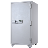 Feuerfester Safe aus Eisen, Schwerer Tresor mit Digitalschloss, 2 Schlüsseln und Schublade Innen -7092D