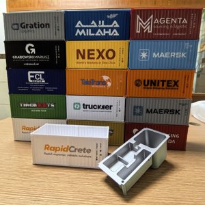 Tempat Pensil Mini 2025 Logo Kustom Bentuk Kontainer Pengiriman Barang Tempat Pena Meja untuk Hadiah Kantor - Product Image 5