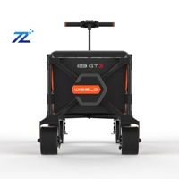 Chariot de camping pliable électrique WISELD à quatre roues avec une capacité de charge de 150 kg pour les sorties en famille, les barbecues et les courses