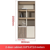WJG-266X Armoire de classement en bois pour bureau avec base mobile et serrure, design moderne, rangement de luxe léger pour documents et livres