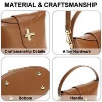 Sac à main bandoulière mini en cuir véritable pour femme avec poignée supérieure, forme structurée compacte, idéal pour les rendez-vous et soirées, marque privée
