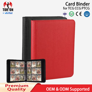   Classeur de cartes à collectionner à 9 pochettes, album en PU à 450 pochettes double face avec fermeture éclair pour collection et rangement de cartes TCG CCG - Product Image 1