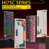 LEOBOG HI75C Pro Gaming Three Modes Modern Aluminum Keyboard Hot-Swap Optimized Lump Gasket Structure Mechanical Switch Support