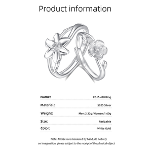 Minimalist Flower <b>Ring</b> 925 Sterling <b>Silver</b> Lightweight Simple Elegant Women Jewelry Gift Dainty Floral Design Everyday Wear - Product Image 6