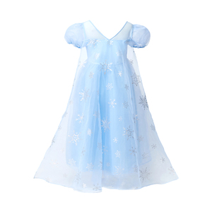 Disfraz de Elsa para Niñas, Capa, Vestido de Princesa, Accesorios + Alas de Mariposa, Varita Mágica, Poliéster Cómodo y Transpirable - Product Image 3