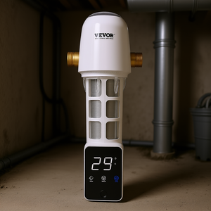 Filtro de Agua de Sedimentos para Toda la Casa Vevor, 40 Micras, 1 Pulgada MNPT, 3/4 Pulgadas FNPT, Alto Caudal de 8 T/H, Recipiente de Acero Inoxidable - Product Image 2