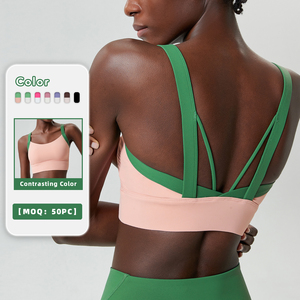 Soutien-gorge de sport à bonnets fixes avec oreilles de chat, maintien renforcé, dos élégant, pour yoga et fitness, pour femme - Product Image 1