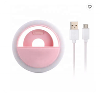 Lampu cincin Led swafoto dapat diisi ulang, untuk ponsel Laptop Ipaid, alat kamera Selfie lampu cincin Selfi