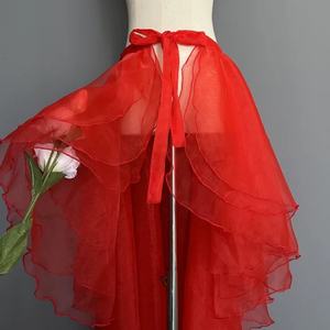 Coloré grand pendule irrégulière mi-longue <span class=keywords><strong>Tutu</strong></span> robe gaze <span class=keywords><strong>jupe</strong></span> femmes danse <span class=keywords><strong>jupe</strong></span> portefeuille cravate - Product Image 3