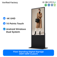 Kiosco de Señalización Digital con Pantalla Táctil Interactiva de 43, 49, 55 y 65 Pulgadas, Sistema Android/Windows, Tipo Tótem