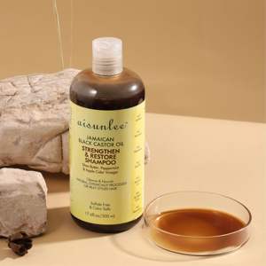 Produit Capillaire pour <span class=keywords><strong>Cheveux</strong></span> Bouclés de Marque Privée Anti-Chute Bio Naturel à la Biotine et au Shampooing Huile de Ricin Noire de Jamaïque - Product Image 3