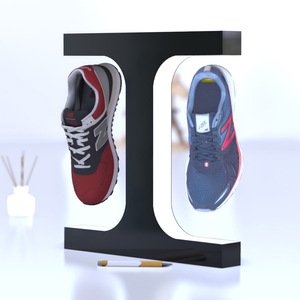 Xách tay đôi bay lên hiển thị Magnetic nổi Acrylic Sneaker Kệ Sản phẩm mới cho giày hiển thị - Product Image 6