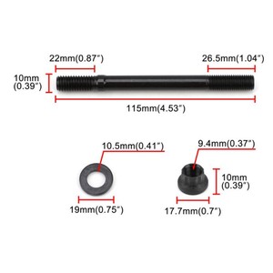 สลักเกลียวสำหรับ BMW M50 S50us 2.5L S52us 3.0L 3.2L เครื่องยนต์หัว hex หัว UNC เกลียวกับเครื่องซักผ้าคลาส10.9 12.9 - Product Image 2