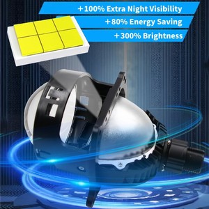 TTS B2S 3 Inch <b>LED</b> <b>Headlight</b> Lens 65W 6500K Cool White Universal Fit for Car Retrofit Upgrade - Product Image 2