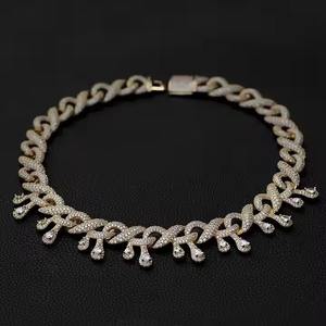 Chaîne à maillons cubains pour hommes de luxe à forte demande or jaune coupe ronde diamant cultivé en laboratoire bijoux Hip Hop pour cadeau ou fiançailles - Product Image 1