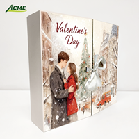 Boîte de calendrier de l'avent romantique, emballage cadeau, calendrier de l'avent personnalisé pour la Saint-Valentin