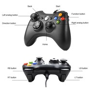 Controlador USB con Cable para X Box 360 /360 Slim, Gamepad, Joystick para Consola XBO X360 para PC Windows