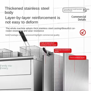 Friggitrice Elettrica Commerciale 30L Versione Computerizzata Riscaldamento Rapido Grande Capacità Vasca Singola per Ristoranti - Product Image 4