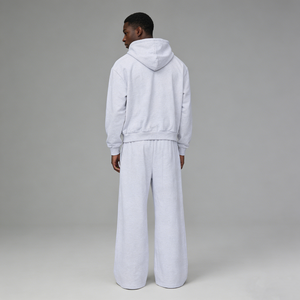 Tuta da Uomo Personalizzata con Logo Ricamato Leopardato, Effetto Vissuto, Traspirante, con Cerniera e Stampa DTG, Stile Streetwear - Product Image 3