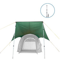 Poteaux de tente pliables et réglables en aluminium pour camping, support métallique pour bâche de plage et tente extérieure